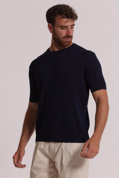 MAGLIA GIROCOLLO TRECCE