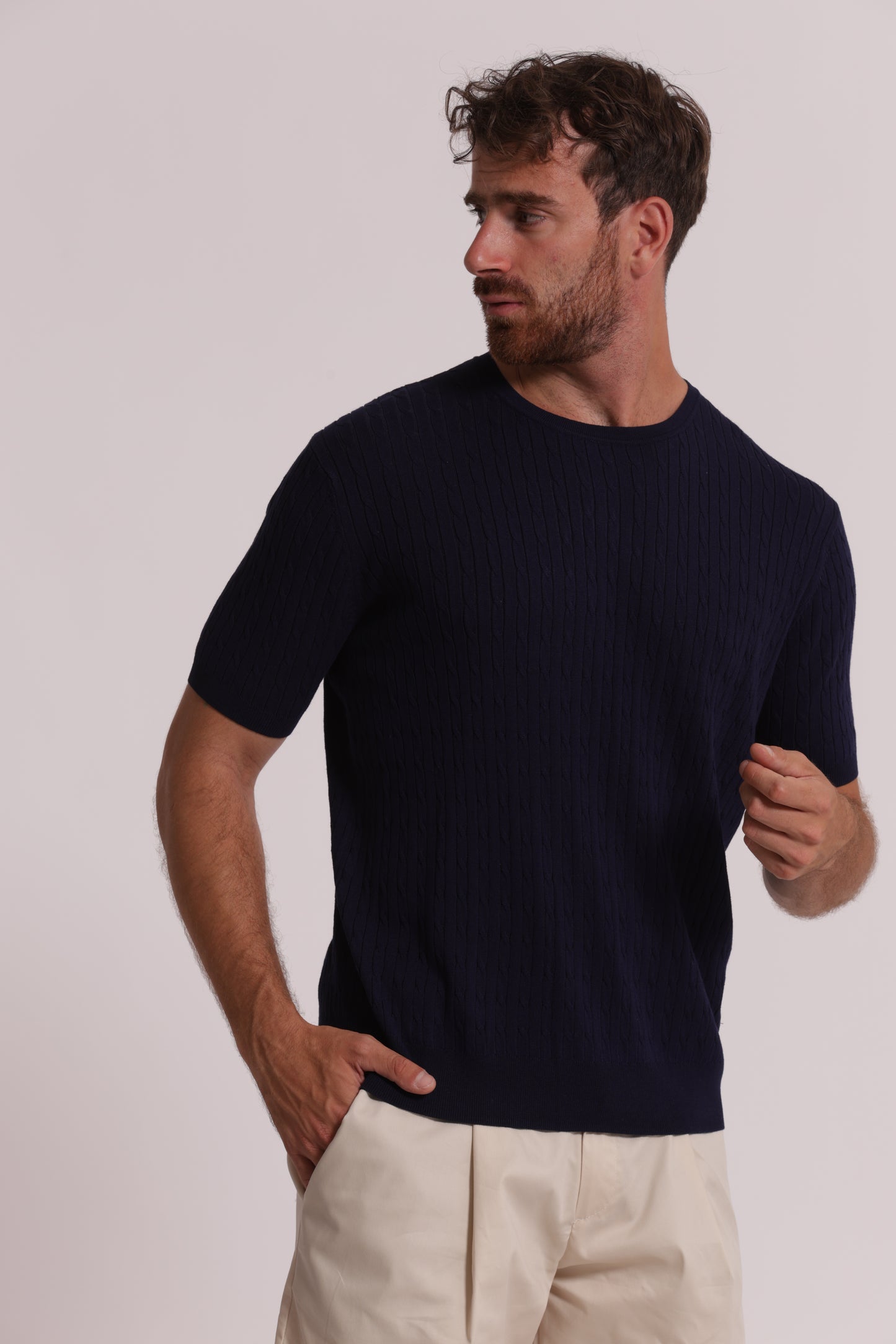 MAGLIA GIROCOLLO TRECCE