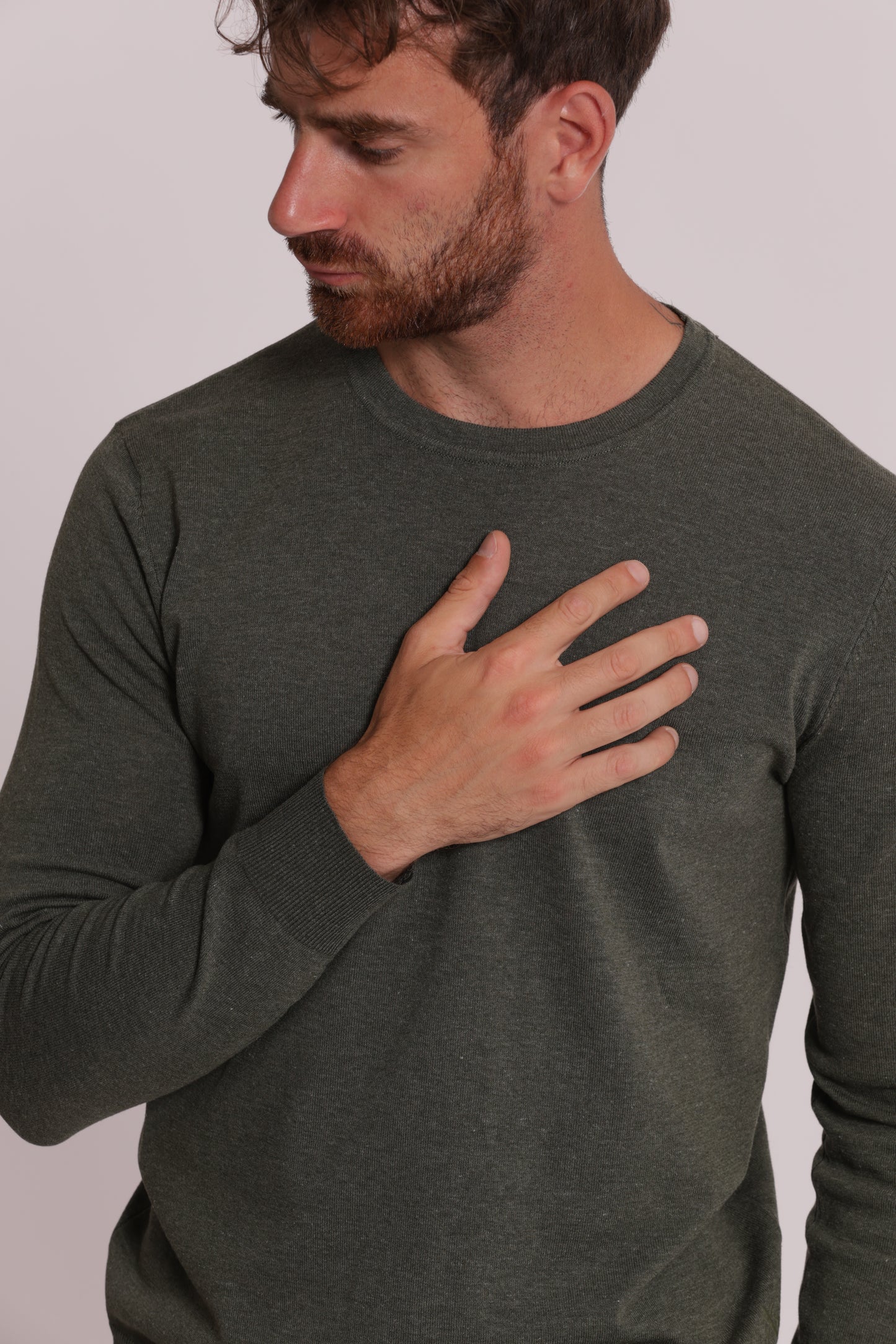 MAGLIA GIROCOLLO MELANGE