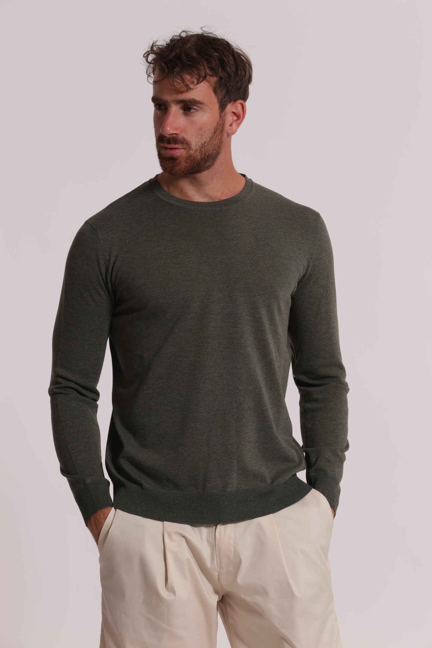 MAGLIA GIROCOLLO MELANGE