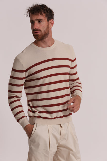 MAGLIA IN COTONE A RIGHE