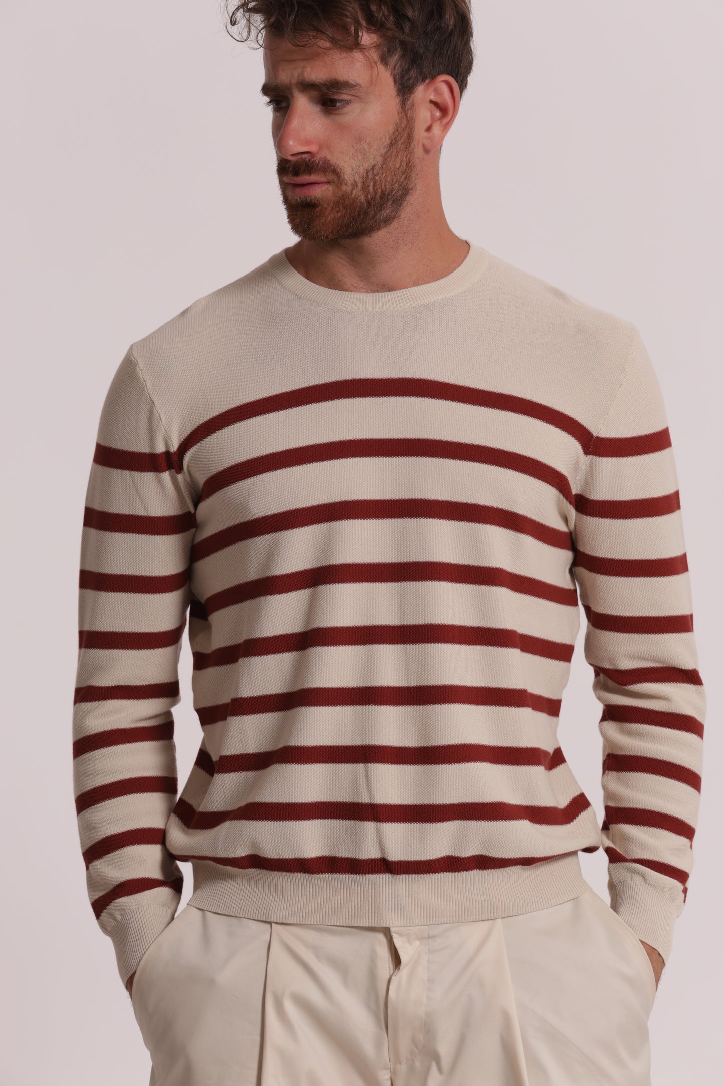 MAGLIA IN COTONE A RIGHE