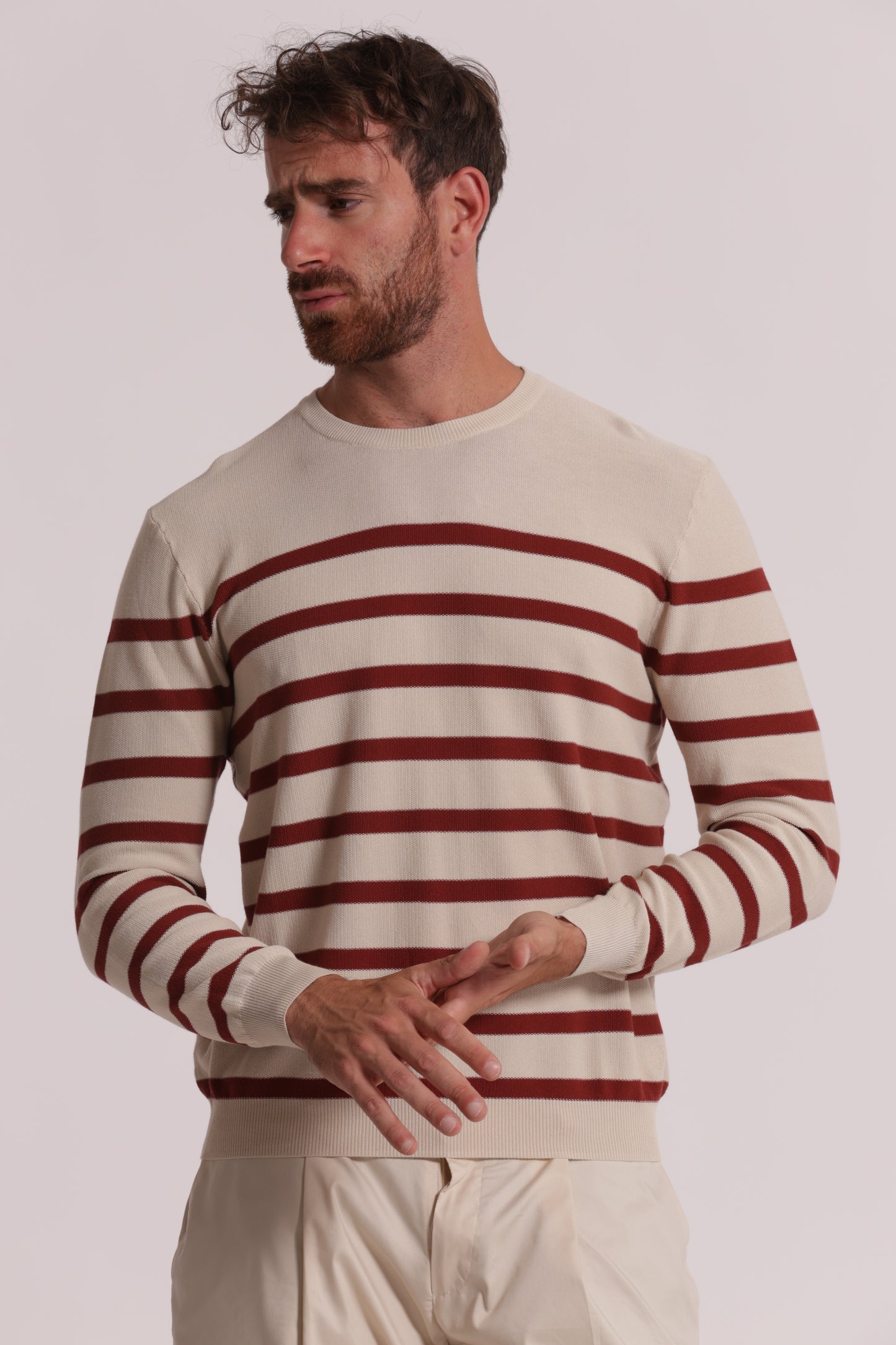 MAGLIA IN COTONE A RIGHE