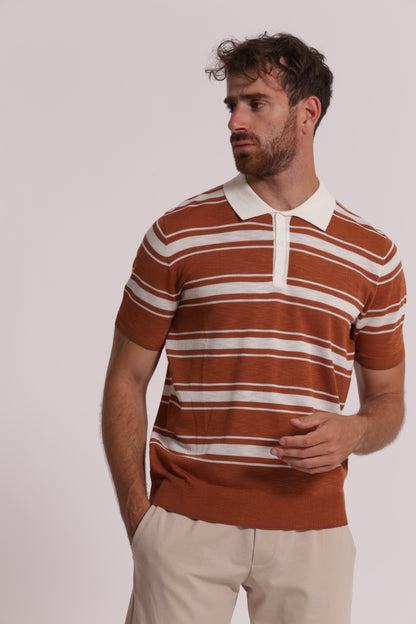 POLO IN MAGLIA A RIGHE LEGGERA