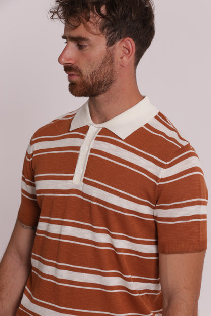 POLO IN MAGLIA A RIGHE LEGGERA