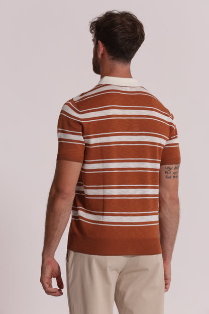 POLO IN MAGLIA A RIGHE LEGGERA