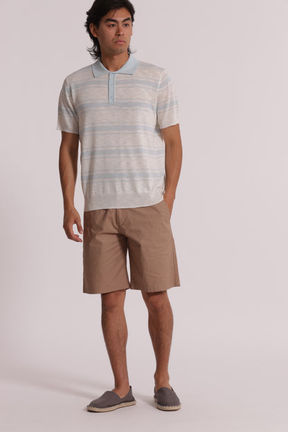 POLO IN MAGLIA A RIGHE LEGGERA