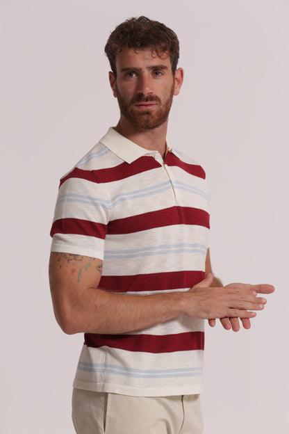 MAGLIA POLO A RIGHE LEGGERA