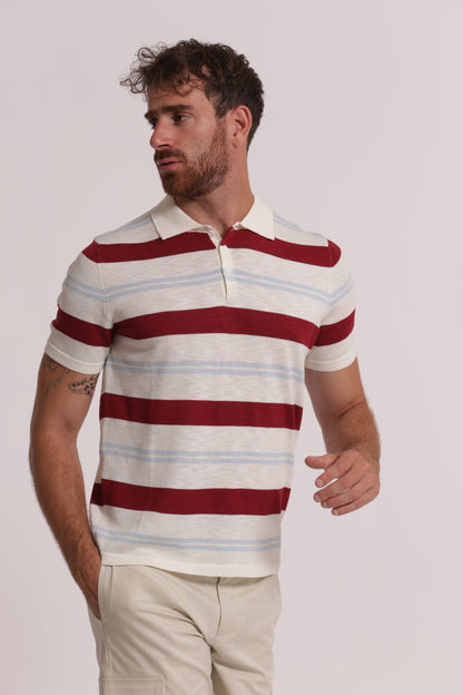 MAGLIA POLO A RIGHE LEGGERA