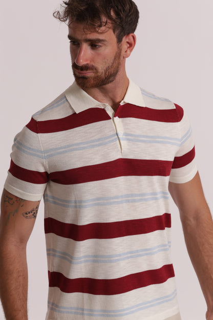MAGLIA POLO A RIGHE LEGGERA