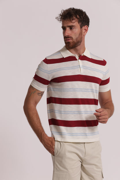 MAGLIA POLO A RIGHE LEGGERA
