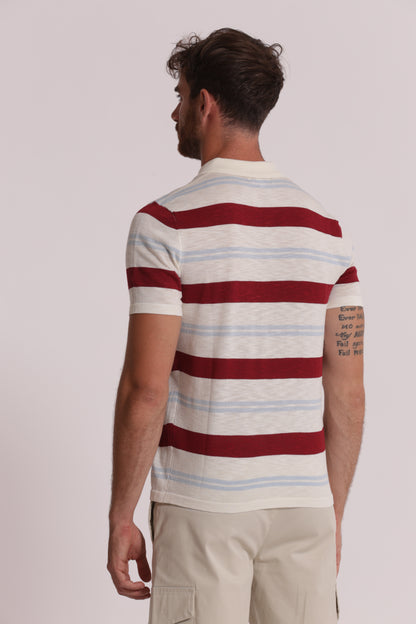 MAGLIA POLO A RIGHE LEGGERA