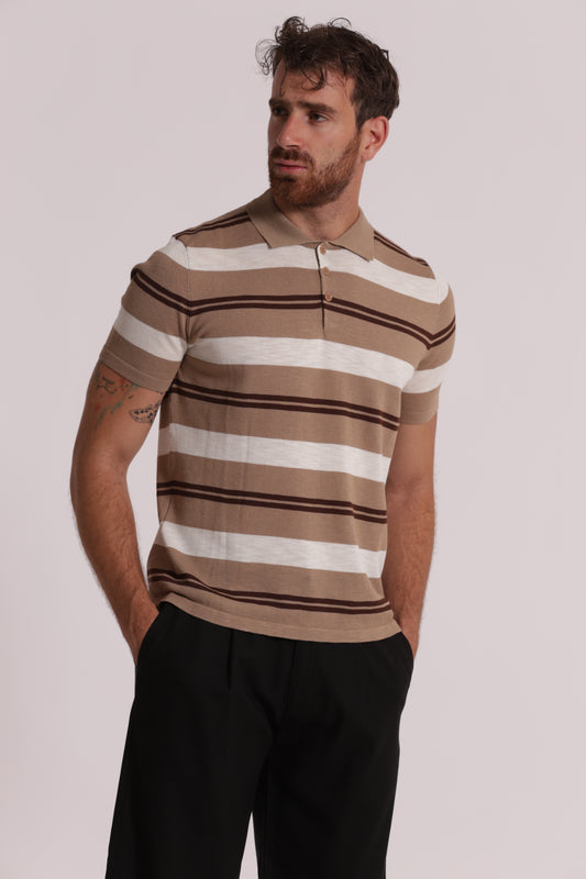 MAGLIA POLO A RIGHE LEGGERA