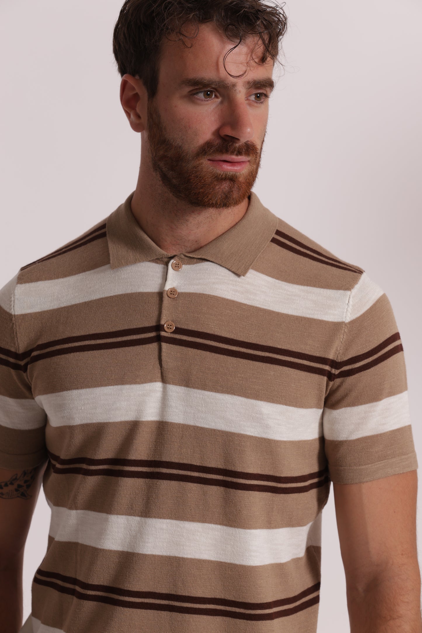 MAGLIA POLO A RIGHE LEGGERA