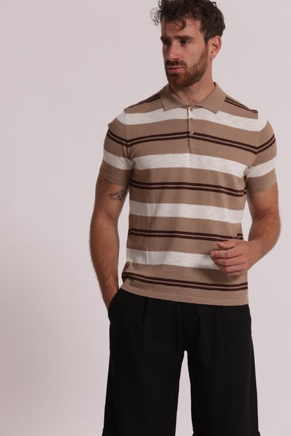 MAGLIA POLO A RIGHE LEGGERA