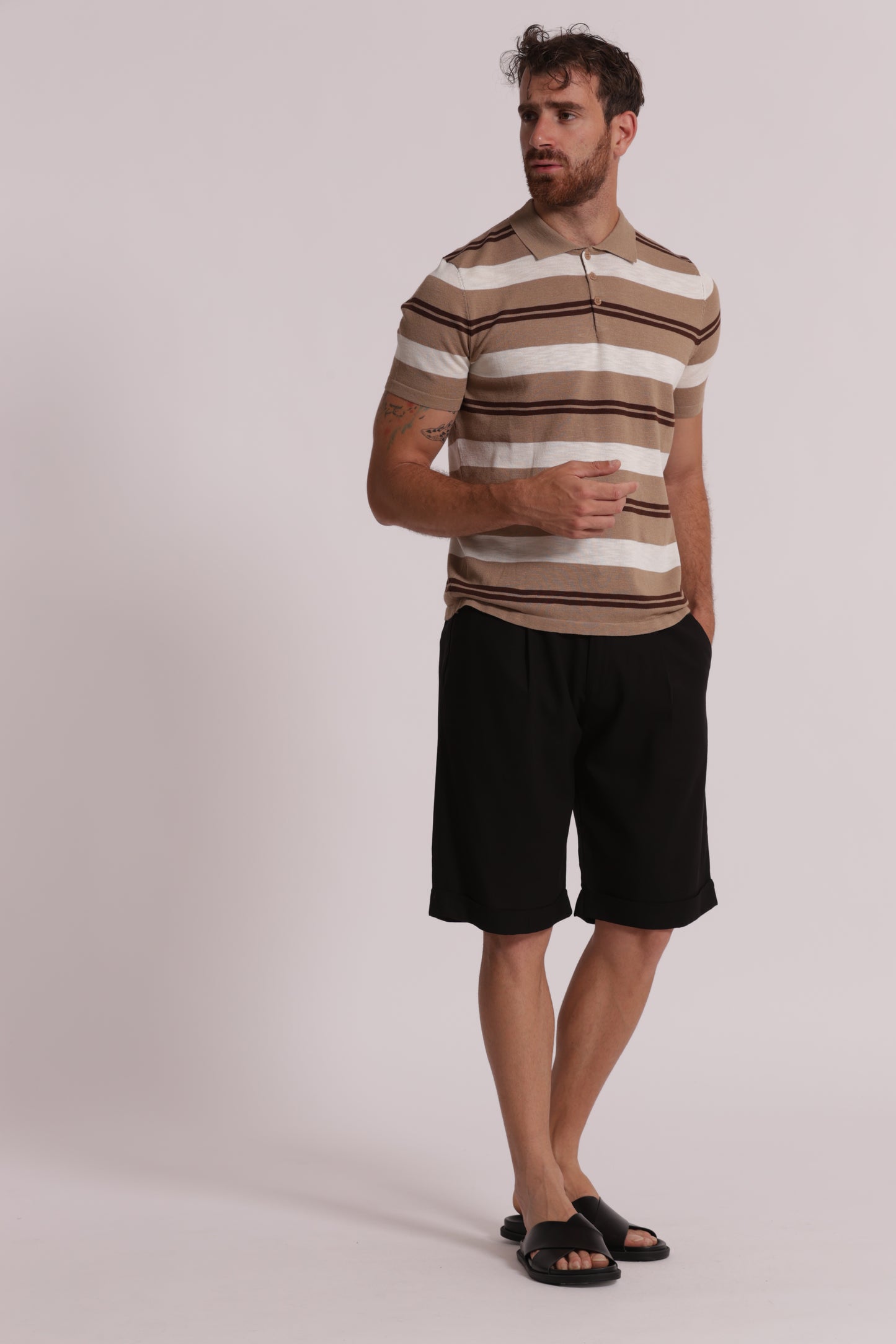 MAGLIA POLO A RIGHE LEGGERA