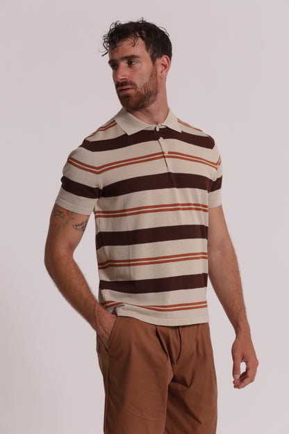 MAGLIA POLO A RIGHE LEGGERA