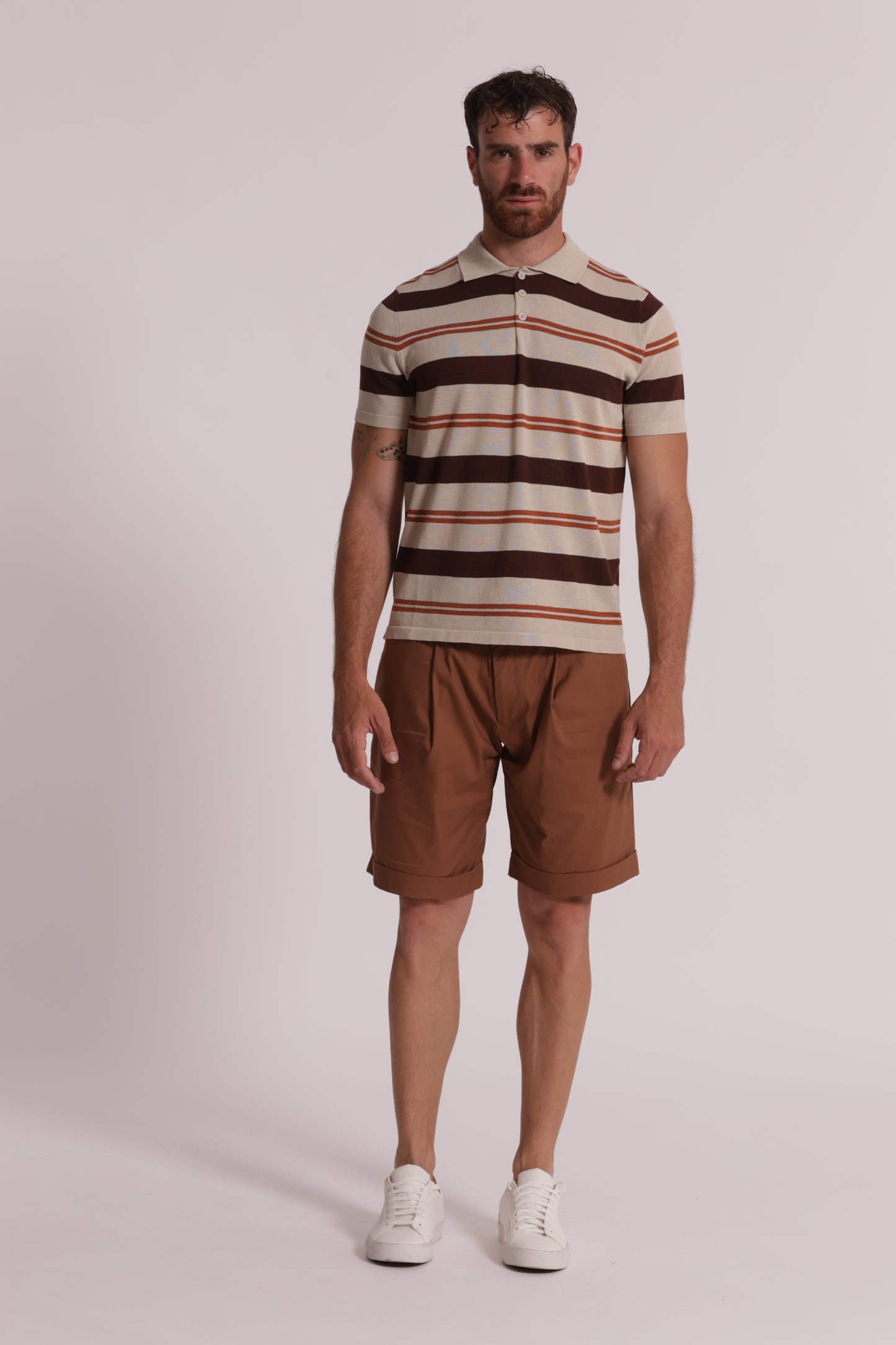 MAGLIA POLO A RIGHE LEGGERA