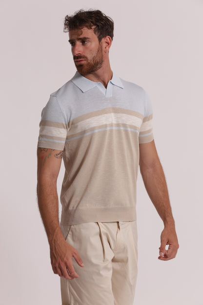 POLO IN MAGLIA LEGGERA RIGATA
