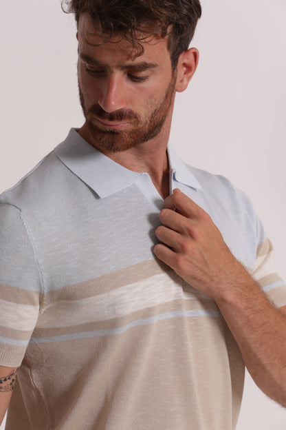 POLO IN MAGLIA LEGGERA RIGATA