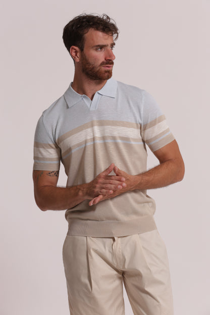 POLO IN MAGLIA LEGGERA RIGATA