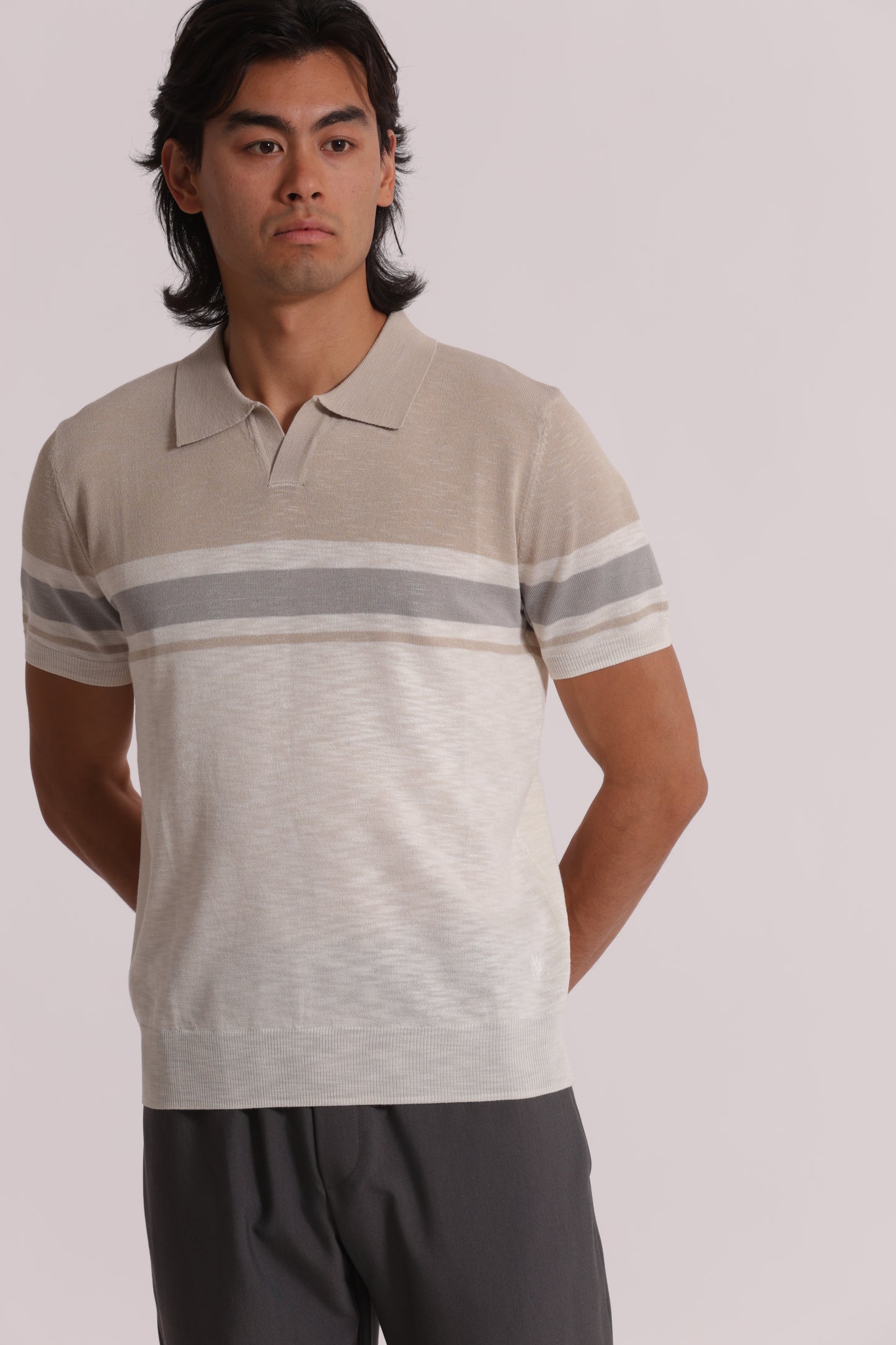 POLO IN MAGLIA LEGGERA RIGATA