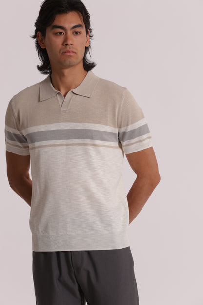 POLO IN MAGLIA LEGGERA RIGATA