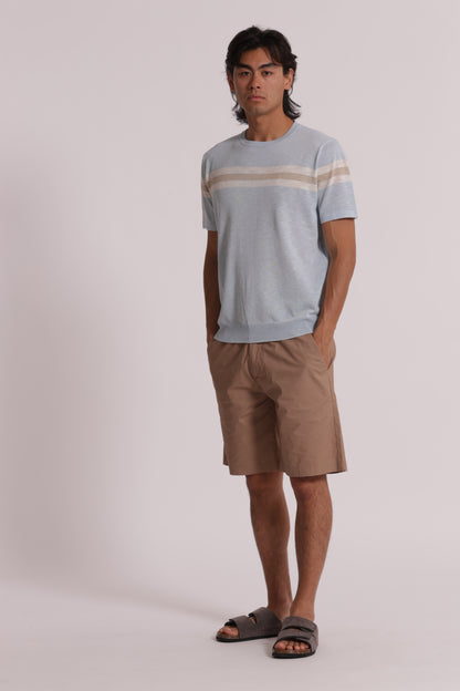 T-SHIRT IN MAGLIA LEGGERA RIGATA