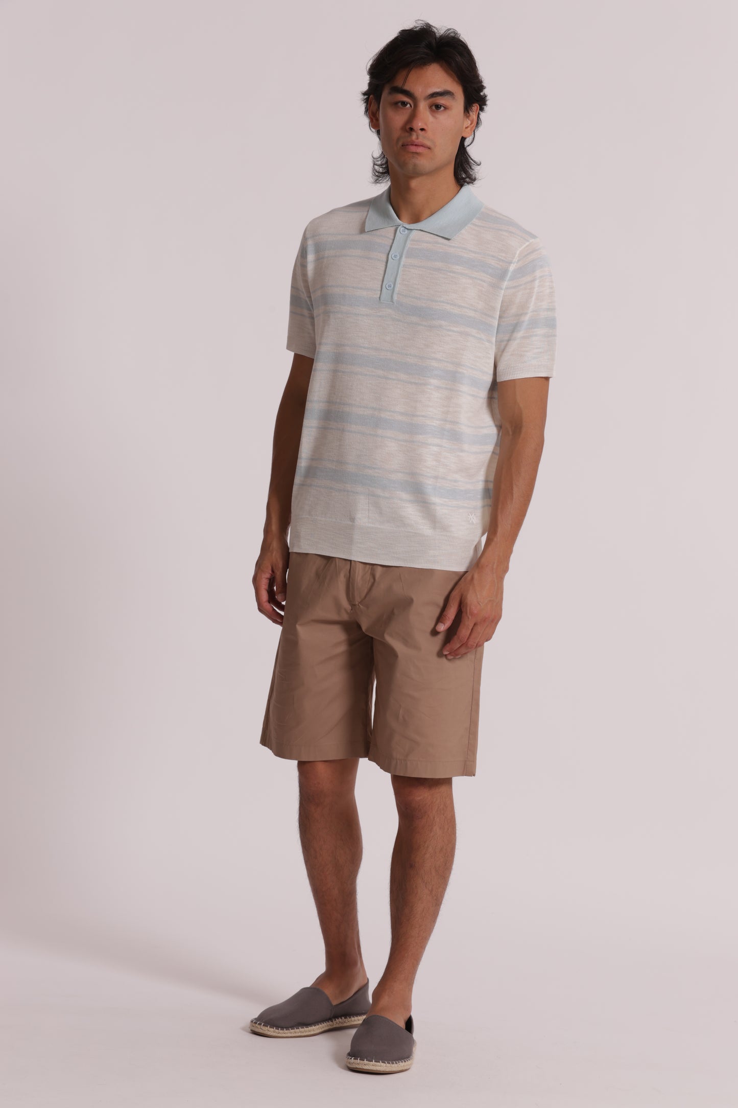 T-SHIRT IN MAGLIA LEGGERA RIGATA