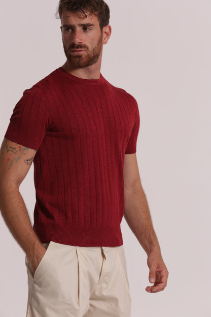 MAGLIA GIROCOLLO COSTA PIATTA