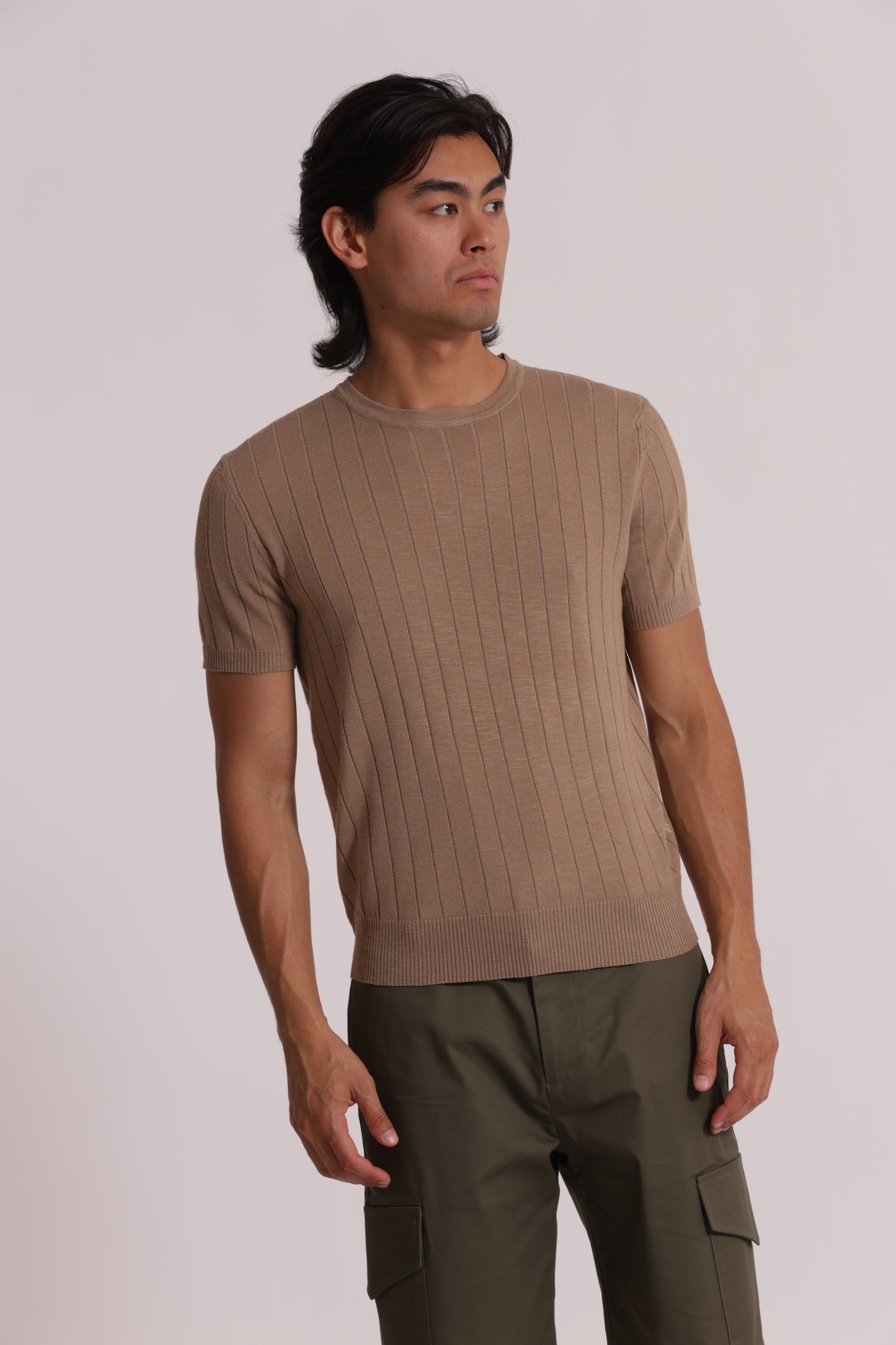 MAGLIA GIROCOLLO COSTA PIATTA