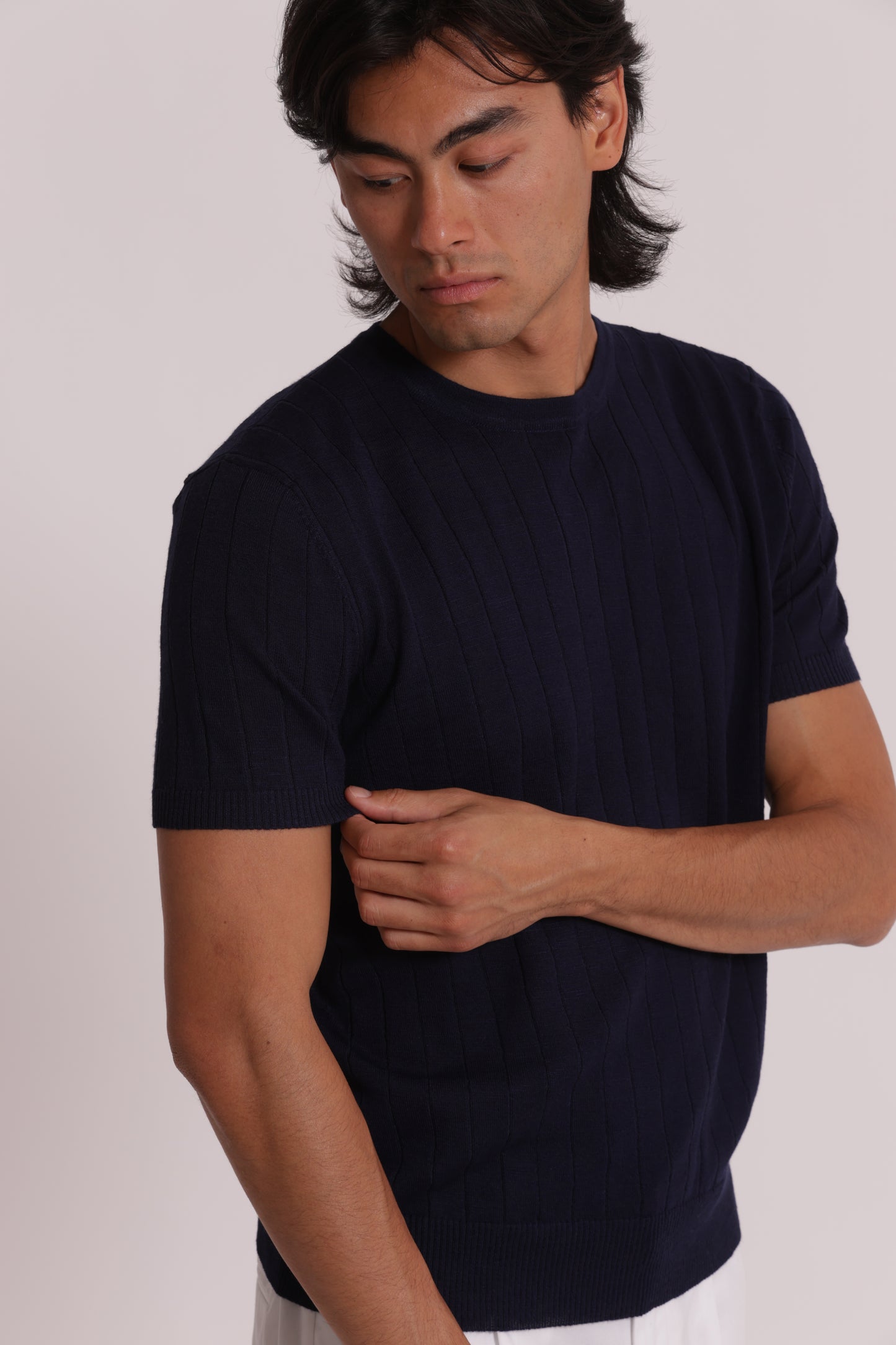 MAGLIA GIROCOLLO COSTA PIATTA