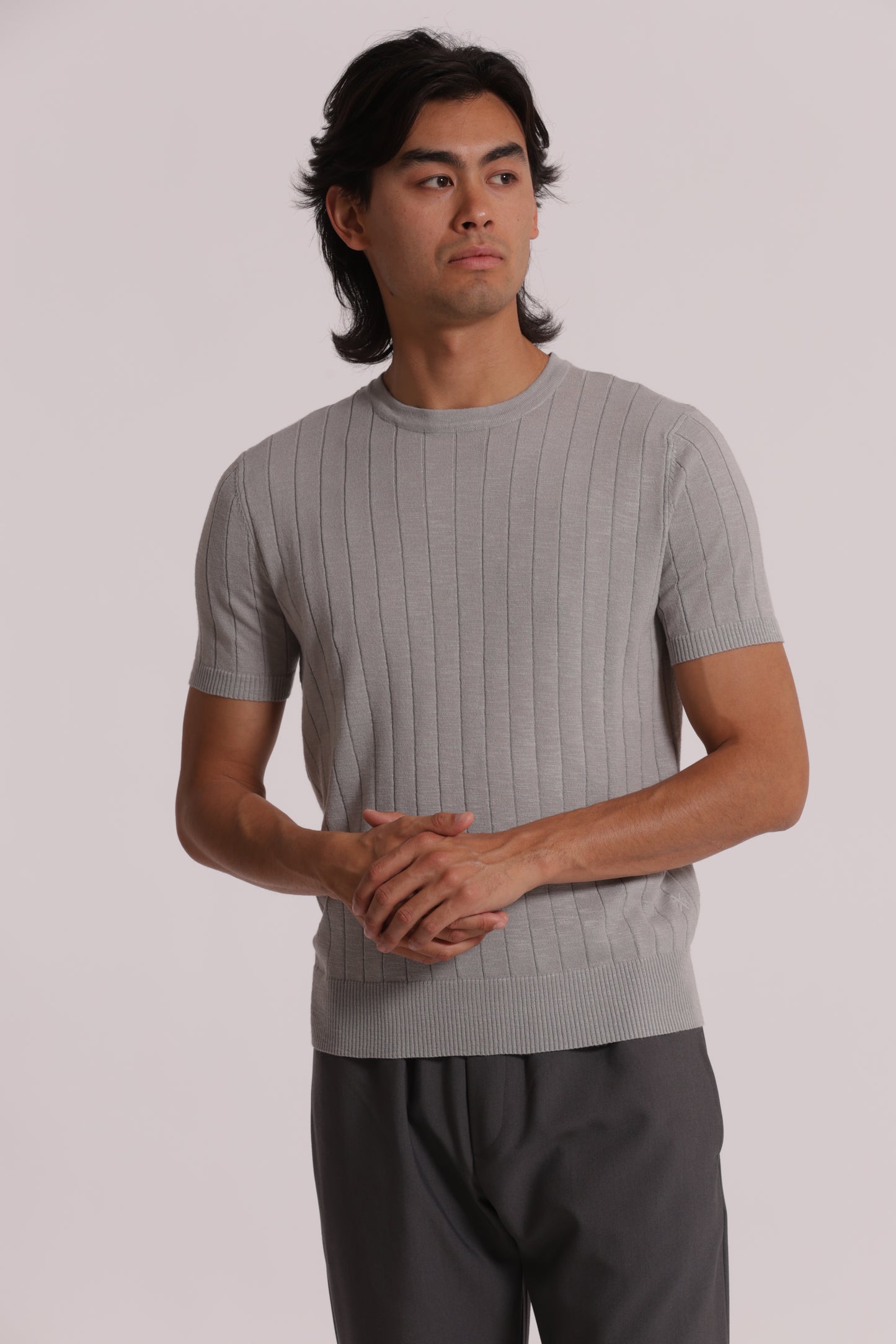 MAGLIA GIROCOLLO COSTA PIATTA