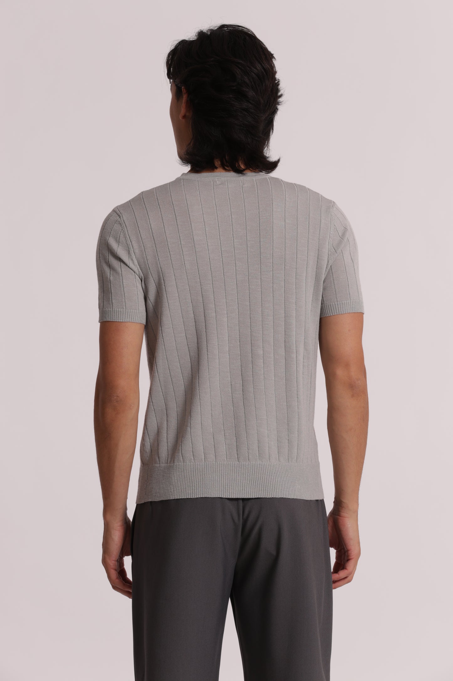 MAGLIA GIROCOLLO COSTA PIATTA