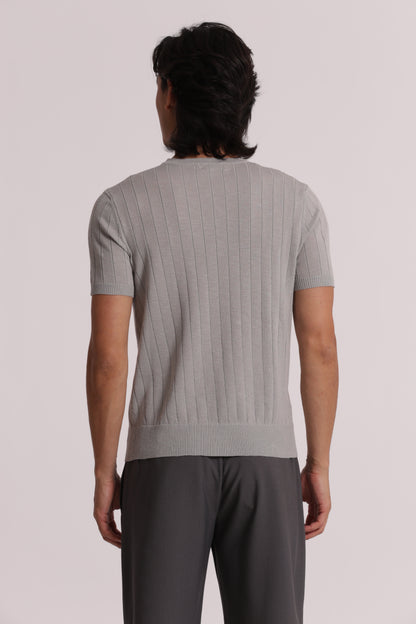 MAGLIA GIROCOLLO COSTA PIATTA