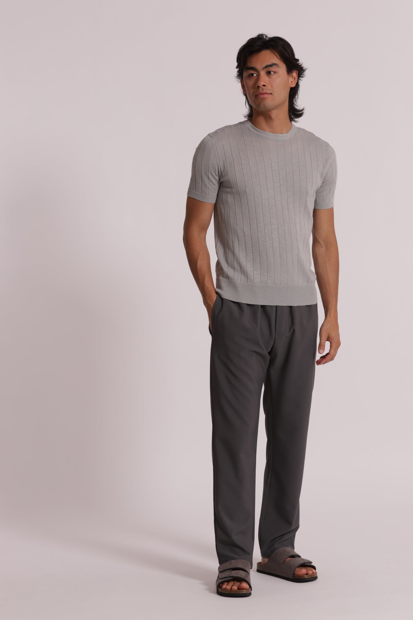 MAGLIA GIROCOLLO COSTA PIATTA