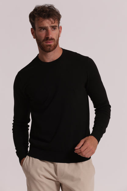MAGLIA GIROCOLLO SETA E COTONE