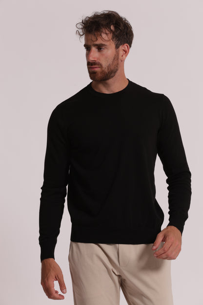 MAGLIA GIROCOLLO SETA E COTONE