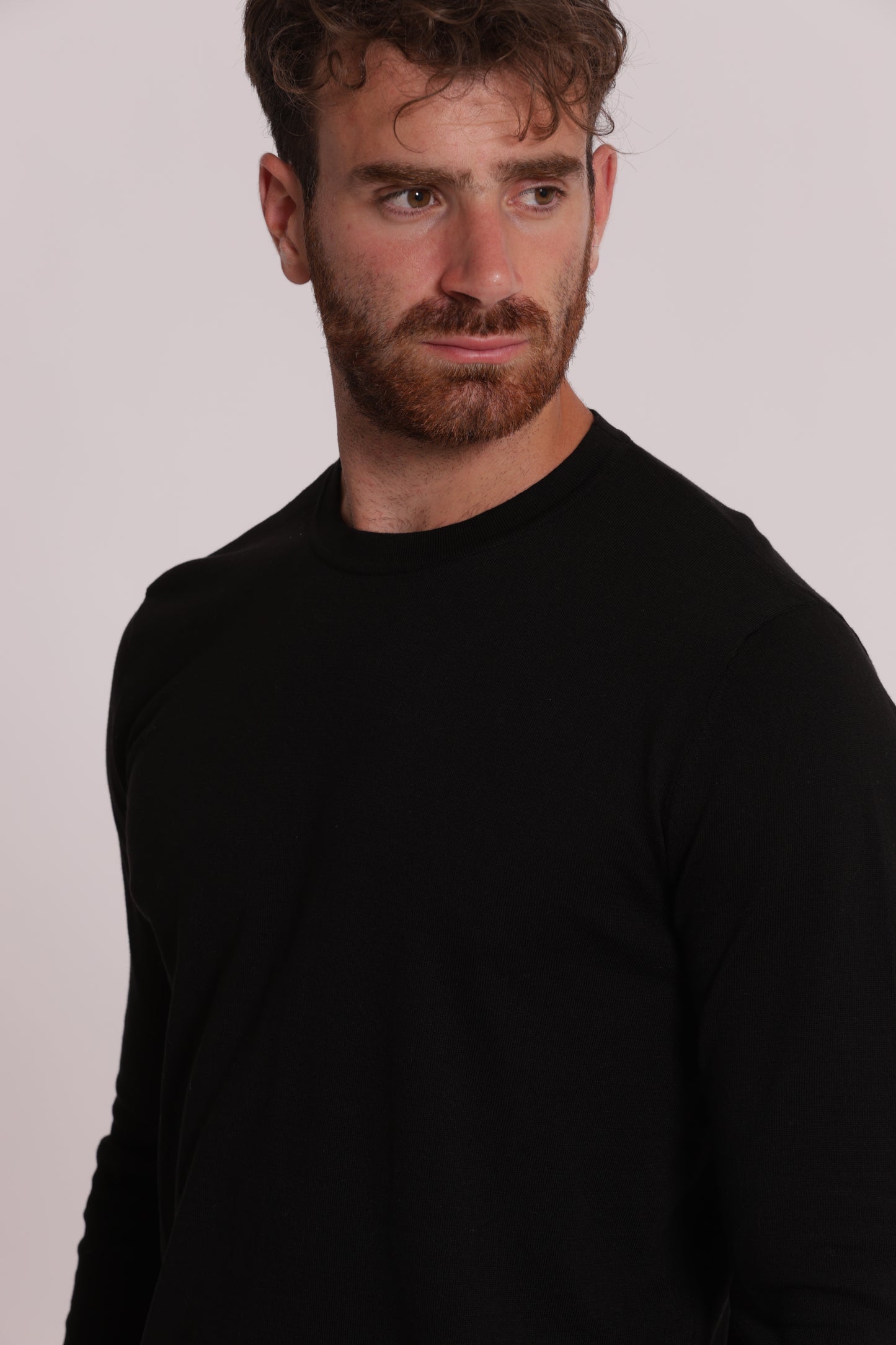 MAGLIA GIROCOLLO SETA E COTONE