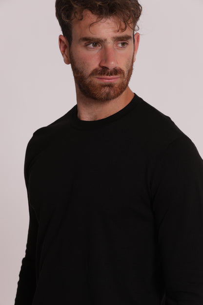MAGLIA GIROCOLLO SETA E COTONE