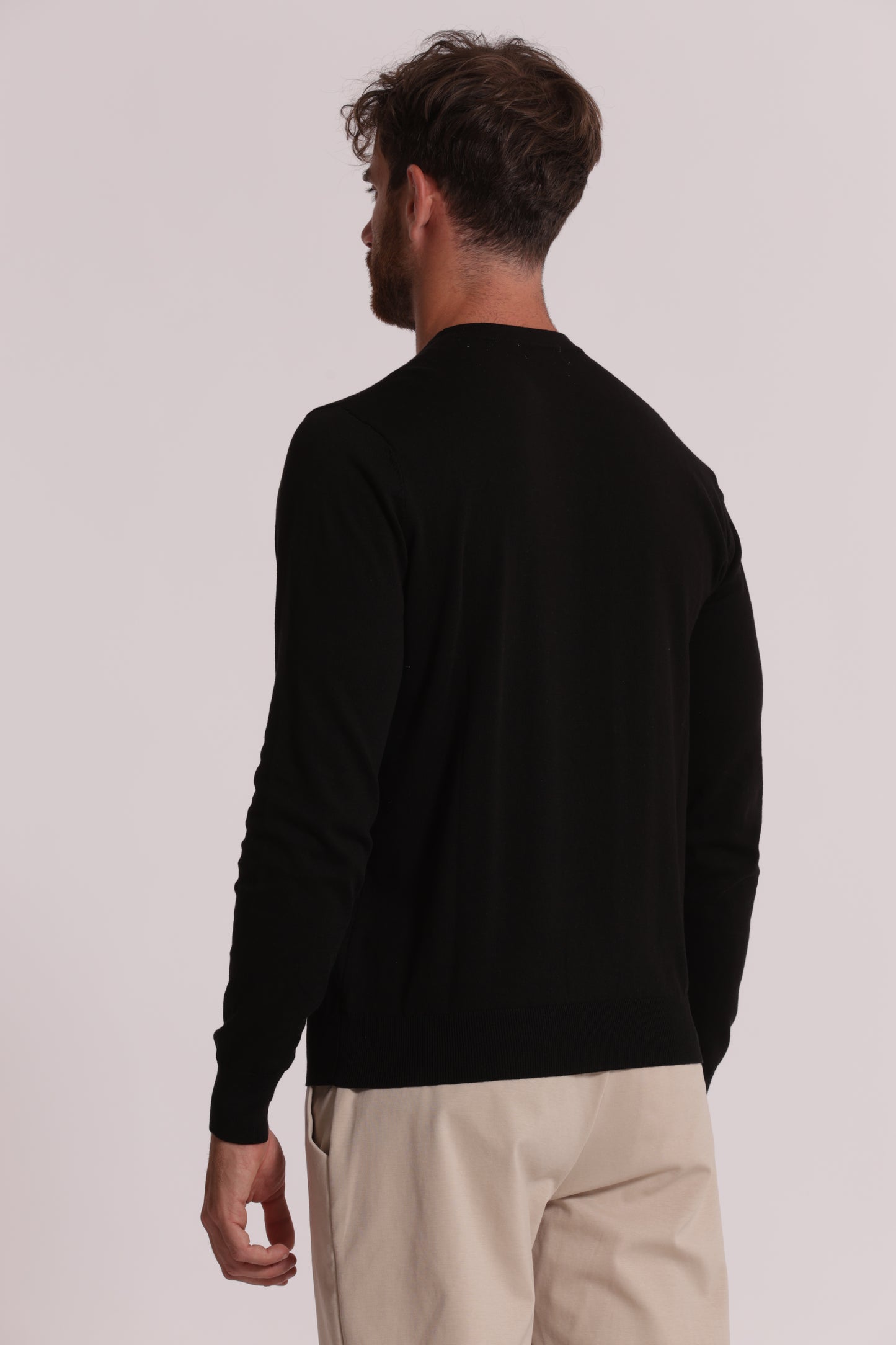 MAGLIA GIROCOLLO SETA E COTONE