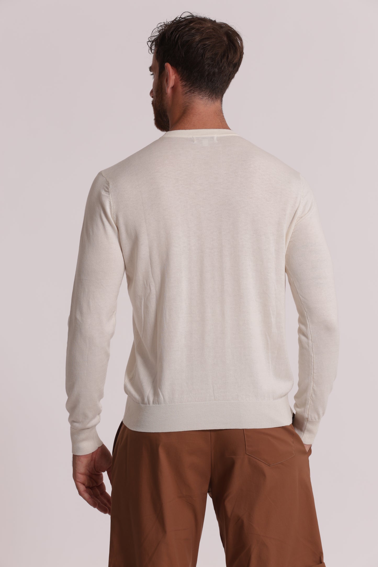 MAGLIA GIROCOLLO SETA E COTONE