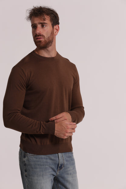 MAGLIA GIROCOLLO SETA E COTONE