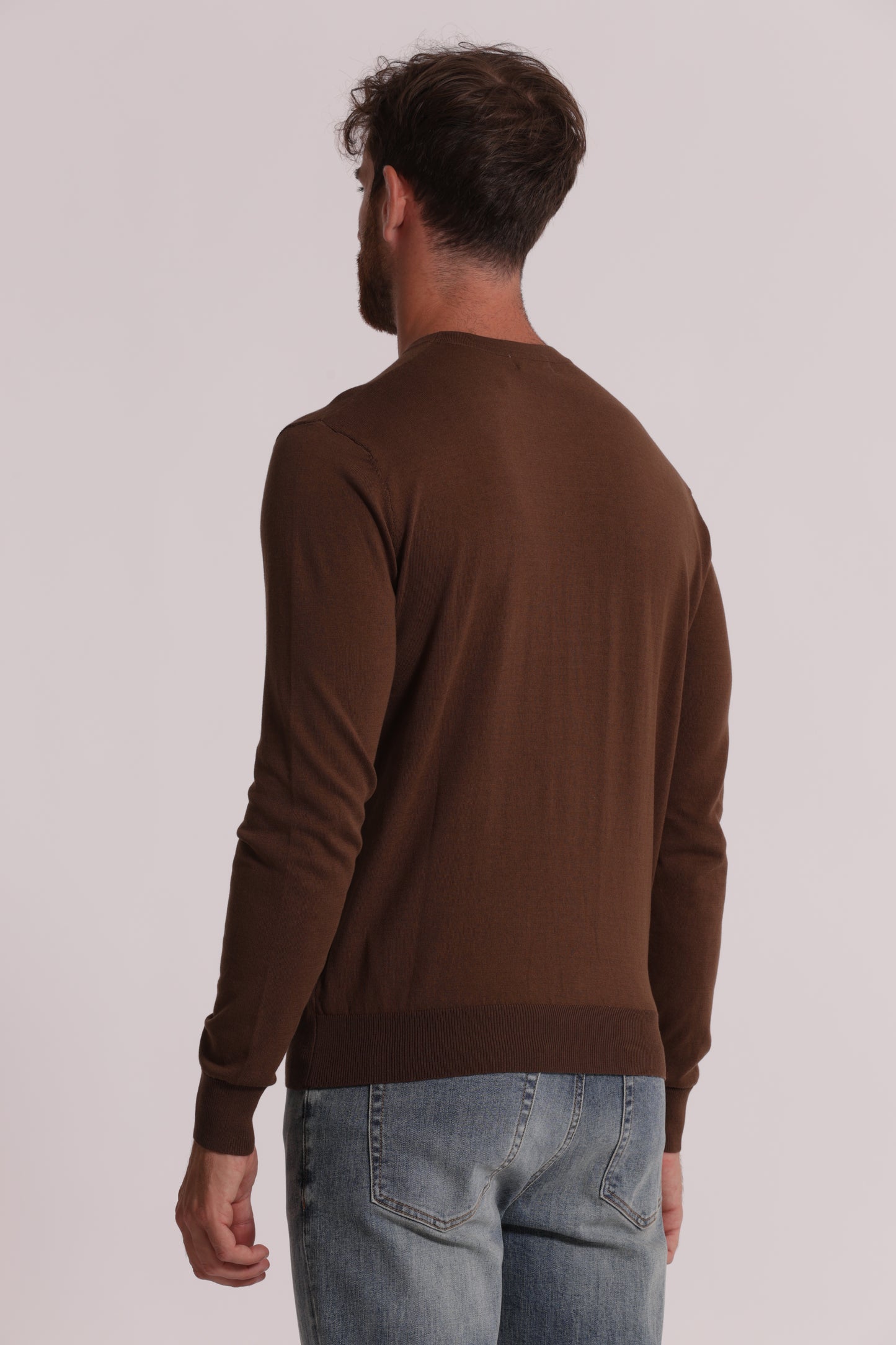 MAGLIA GIROCOLLO SETA E COTONE