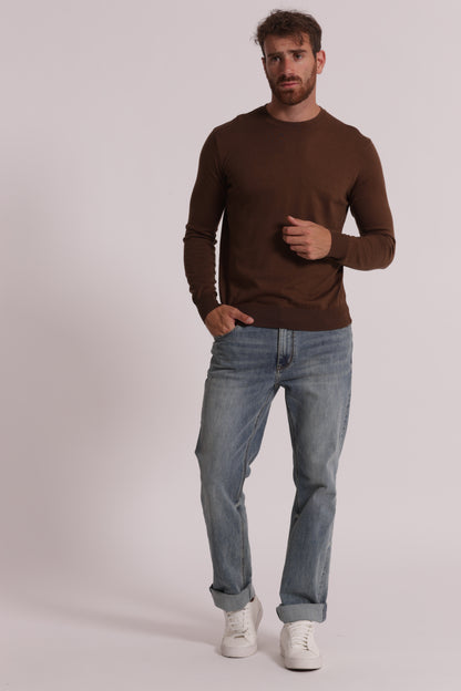 MAGLIA GIROCOLLO SETA E COTONE