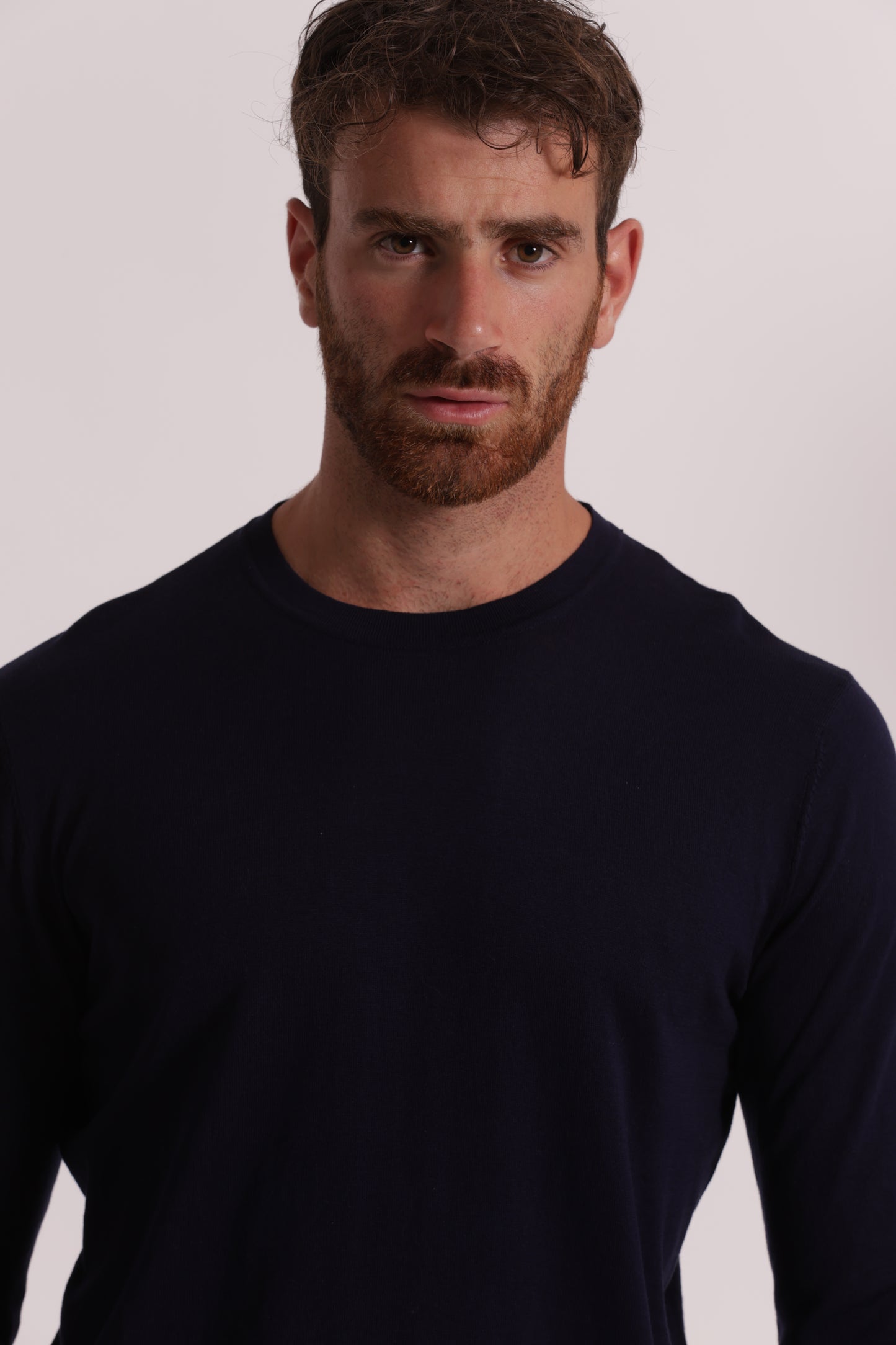MAGLIA GIROCOLLO SETA E COTONE