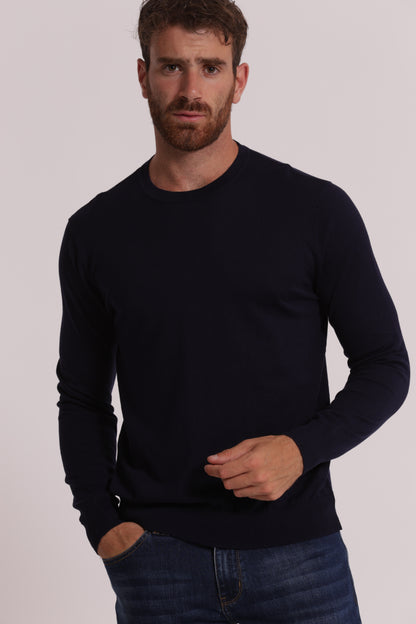 MAGLIA GIROCOLLO SETA E COTONE