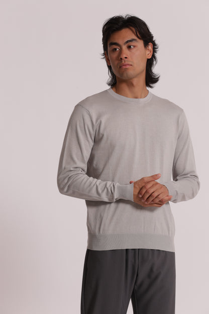 MAGLIA GIROCOLLO SETA E COTONE
