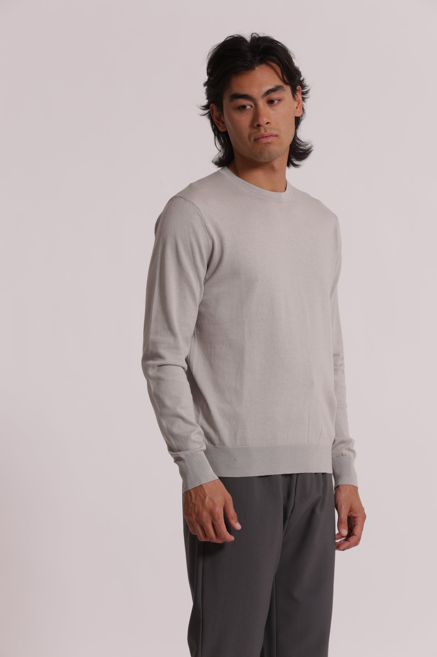 MAGLIA GIROCOLLO SETA E COTONE