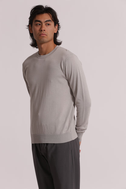 MAGLIA GIROCOLLO SETA E COTONE